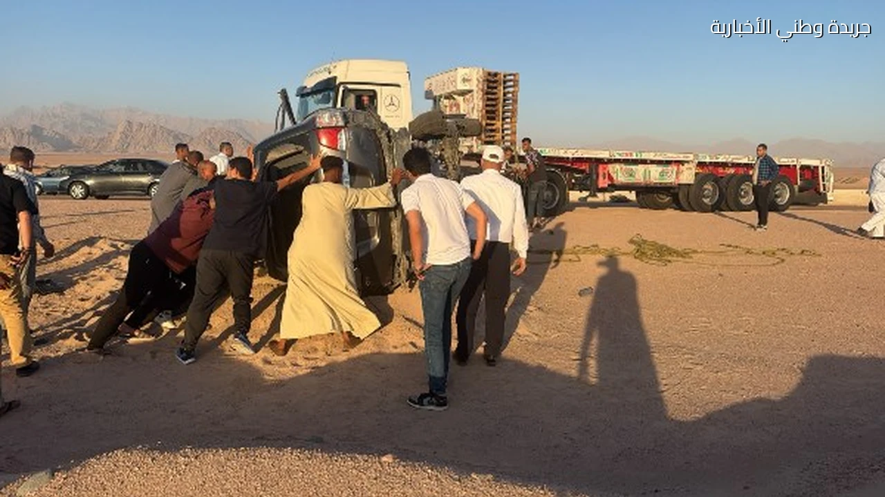 إصابة حكمدار جنوب سيناء ووفاة 2 آخرين في انقلاب سيارة
